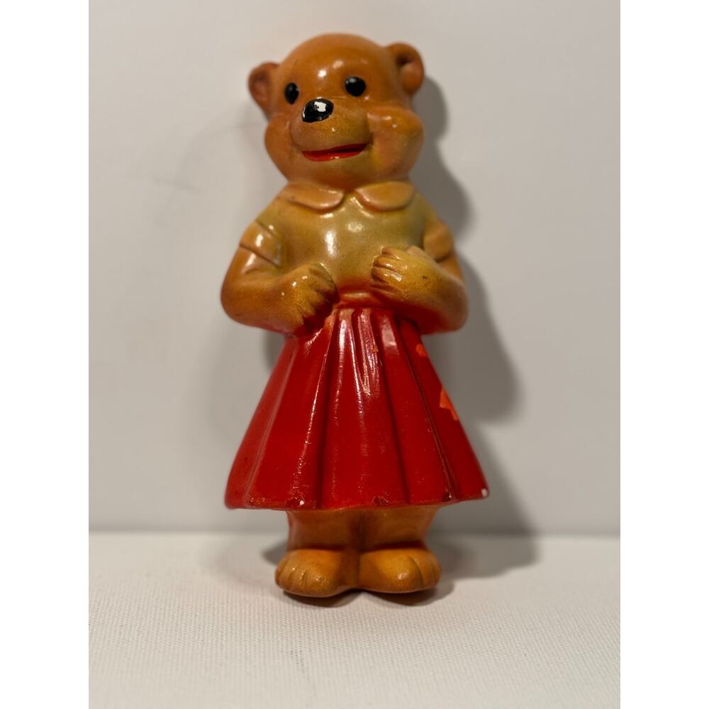 Vintage Three 3 Bears Plaster Chalk Ware Wall Plaques Nursery Decor